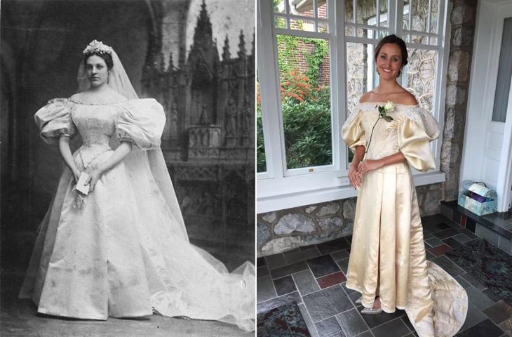 Ela foi a 11ª noiva da família a usar vestido de 122 anos-0